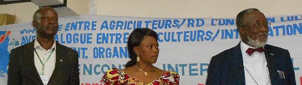 The Governor of South Kivu DR Congo came to speak and bring to a close the International Farmers’ Dialogue in Bukavu 18 - 21 November.