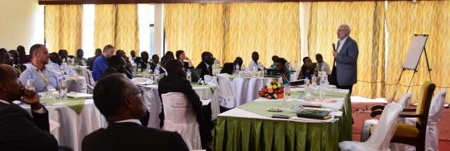 20160612 The UN Drylands Ambassador, Dr David Garrity addressing the conference (Photo by Leela Channer)