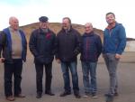 Gérard and Dominique with our hosts in Bayern in front of the silage storage for the Biogas unit