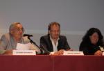 Claude Bourdin (left) on a panel at the food conference